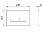 KNB Flush Actuator - Brushed Nickel - Image 2