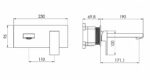 KNB Wall Mounted Basin Mixer - Chrome Plated - Image 2