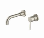 KNB Wall Mounted Basin Mixer - Brushed Nickel - Image 1