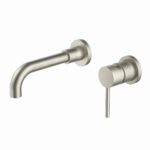 KNB Wall Mounted Basin Mixer - Brushed Nickel