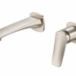 KNB Wall Mounted Basin Mixer - Brushed Nickel