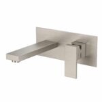 KNB Wall Mounted Basin Mixer - Brushed Nickel