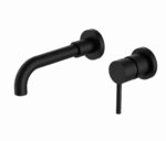 KNB Wall Mounted Basin Mixer - Matt Black - Image 1