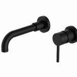KNB Wall Mounted Basin Mixer - Matt Black