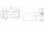 KNB Wall Mounted Basin Mixer - Matt Black - Image 2