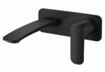 KNB Wall Mounted Basin Mixer - Matt Black - Image 1