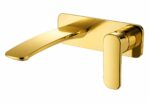 KNB Wall Mounted Basin Mixer - PVD Gold - Image 1