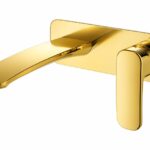 KNB Wall Mounted Basin Mixer - PVD Gold