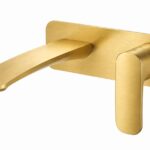 KNB Wall Mounted Basin Mixer - Brushed Gold