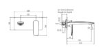 KNB Wall Mounted Basin Mixer - Brushed Gold - Image 2