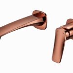 KNB Wall Mounted Basin Mixer - Rose Gold