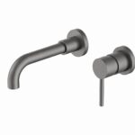 KNB Wall Mounted Basin Mixer - Gun Grey