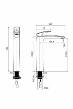 KNB Single Lever Tall - Gun Grey - Image 2