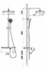 KNB Exposed Shower - Chrome Plated - Image 2