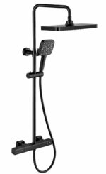 KNB Exposed Shower - Matt Black - Image 1