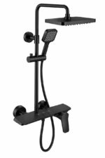 KNB Exposed Shower - Matt Black - Image 1