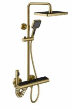 KNB Exposed Shower - Brushed Gold - Image 1
