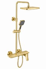 KNB Exposed Shower - Brushed Gold - Image 1