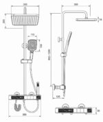 KNB Exposed Shower - Gun Grey - Image 2
