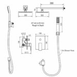 KNB 2-way Concealed Shower - Chrome Plated - Image 2