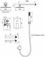 KNB 3-way Concealed Shower - Chrome Plated - Image 2