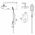 KNB 2-way Concealed Shower - Chrome Plated - Image 2