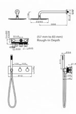 KNB 2-way Concealed Shower - Matt Black - Image 2
