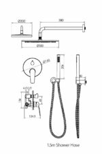 KNB 2-way Concealed Shower - Matt Black - Image 2