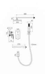 KNB 3-way Concealed Shower - PVD Gold - Image 2