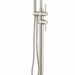 KNB Floor Mounted Bath Mixer - Brushed Nickel