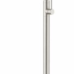 KNB Floor Mounted Basin Mixer - Brushed Nickel
