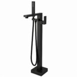 KNB Floor Mounted Bath Mixer - Matt Black