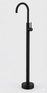 KNB Floor Mounted Basin Mixer - Matt Black - Image 1