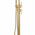 KNB Floor Mounted Bath Mixer - PVD Gold