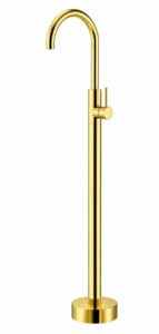 KNB Floor Mounted Basin Mixer - PVD Gold - Image 1