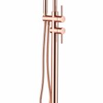 KNB Floor Mounted Bath Mixer - Rose Gold