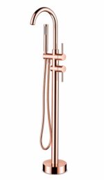 KNB Floor Mounted Bath Mixer - Rose Gold - Image 1