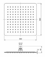 KNB Overhead Shower - Chrome Plated - Image 2
