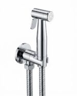 KNB Hand Spray With Angle Valve Round - Chrome Plated - Image 1
