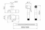 KNB Hand Spray With Angle Valve Round - Chrome Plated - Image 2