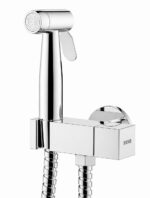 KNB Hand Spray With Angle Valve Square - Chrome Plated - Image 1