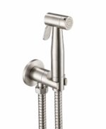 KNB Hand Spray With Angle Valve Round - Brushed Nickel - Image 1