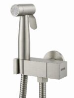 KNB Hand Spray With Angle Valve Square - Brushed Nickel - Image 1