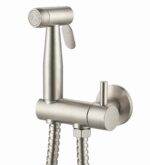 KNB Hand Spray With Angle Valve Round - Brushed Nickel - Image 1