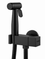 KNB Hand Spray With Angle Valve Square - Matt Black - Image 1