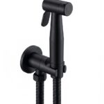 KNB Hand Spray With Angle Valve Round - Matt Black