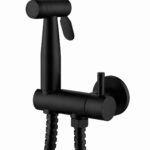 KNB Hand Spray With Angle Valve Round - Matt Black