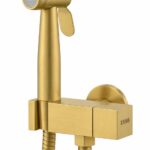 KNB Hand Spray With Angle Valve Square - Brushed Gold