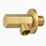 KNB Hexagonal Angle Valve - Brushed Gold - Image 1