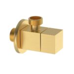 KNB Square Angle Valve - Brushed Gold - Image 1